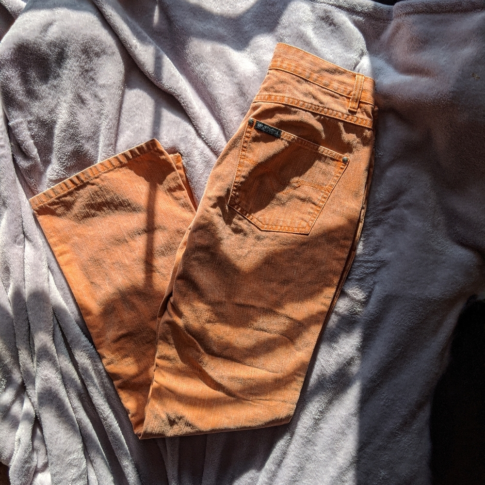 Orange denim Harley Davidson jeans - Picture 2 of 8